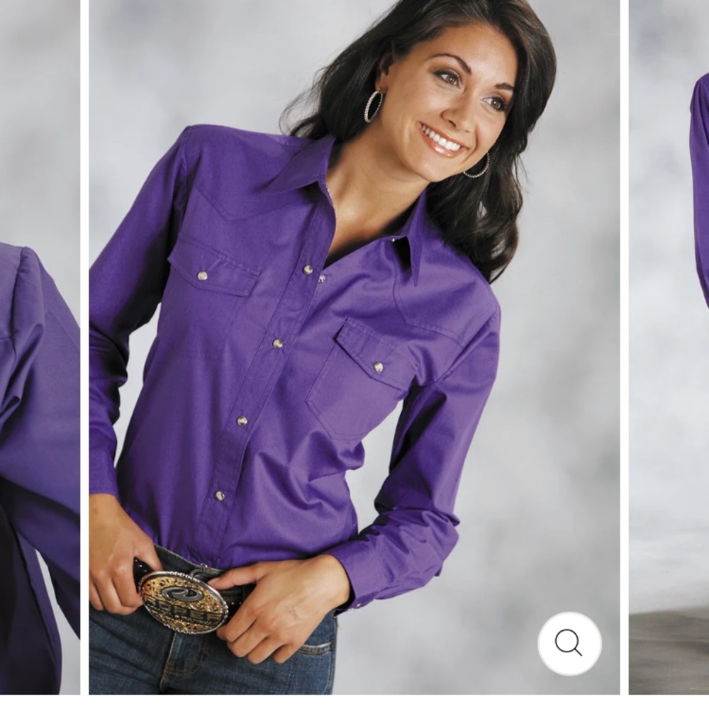 Roper Women's Purple Button Down Shirt